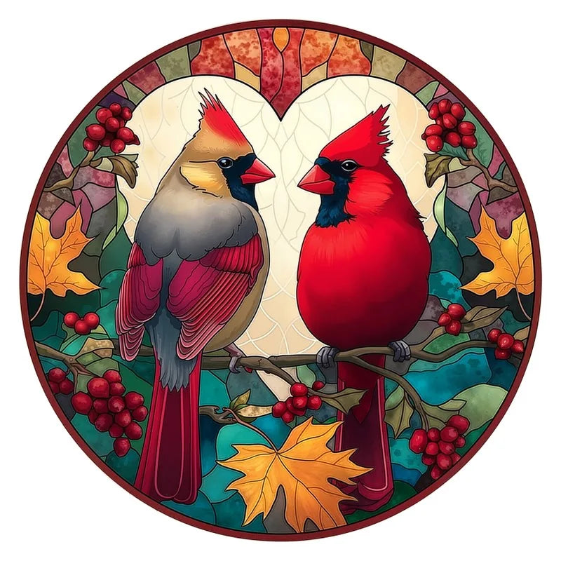 Cardinal Pair round wooden puzzle