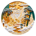 Mountain Castle round wooden puzzle