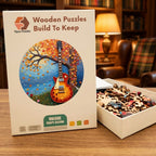 Autumn Guitar Wooden Puzzle – packaged wooden puzzle gift box