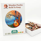 Autumn Guitar Wooden Puzzle – packaged wooden puzzle gift box