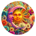 Sun And Moon round wooden puzzle