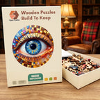 Mosaic Eye Wooden Puzzle – packaged wooden puzzle gift box