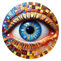 Mosaic Eye round wooden puzzle