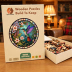 Hummingbird Window Wooden Puzzle – packaged wooden puzzle gift box