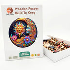 Sun And Moon Wooden Puzzle – packaged wooden puzzle gift box