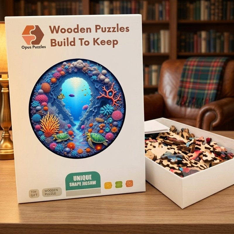 Sea Turtle Cove Wooden Puzzle – packaged wooden puzzle gift box