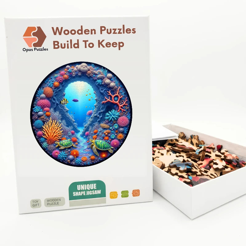 Sea Turtle Cove Wooden Puzzle – packaged wooden puzzle gift box