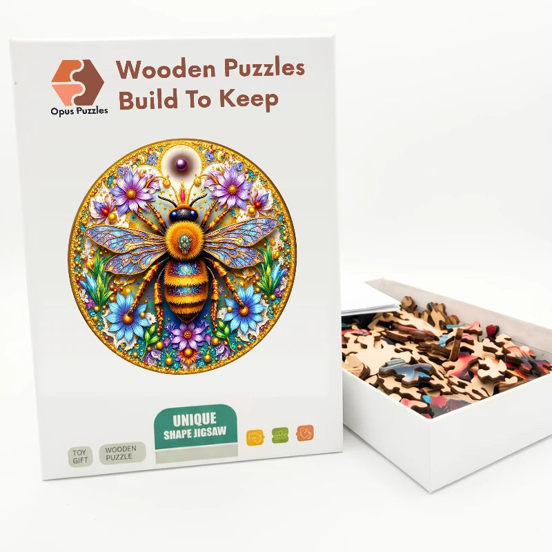 Golden Bee Wooden Puzzle – packaged wooden puzzle gift box