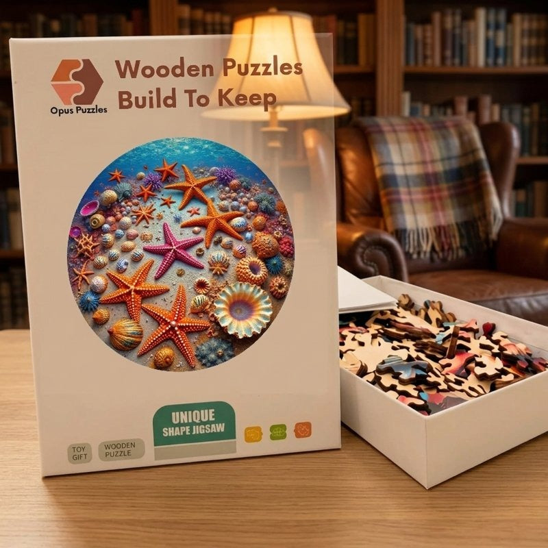 Beach Treasures Wooden Puzzle – packaged wooden puzzle gift box