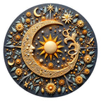 Moon And Stars round wooden puzzle