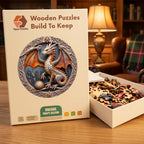 Castle Dragon Wooden Puzzle – packaged wooden puzzle gift box