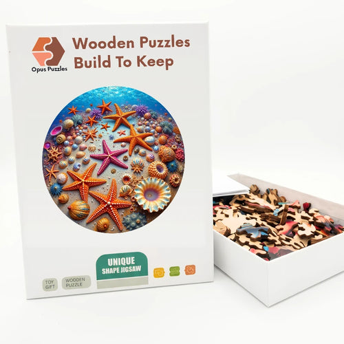 Beach Treasures Wooden Puzzle – packaged wooden puzzle gift box