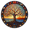 Tree Of Life Mandala round wooden puzzle