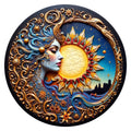Sun And Moon Muse round wooden puzzle
