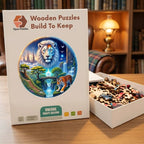 Lion And Tiger Realm Wooden Puzzle – packaged wooden puzzle gift box