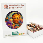 Sun And Moon Wooden Puzzle – packaged wooden puzzle gift box