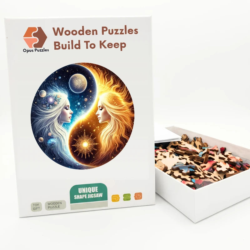 Day And Night Yin Yang Wooden Puzzle – packaged wooden puzzle gift box