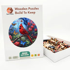 Red Cardinal Wooden Puzzle – packaged wooden puzzle gift box